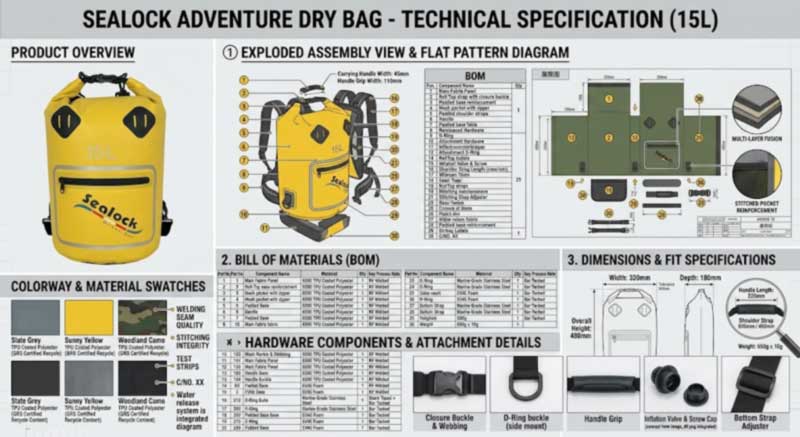 Tech Pack pro vodotěsnou tašku – co specifikovat