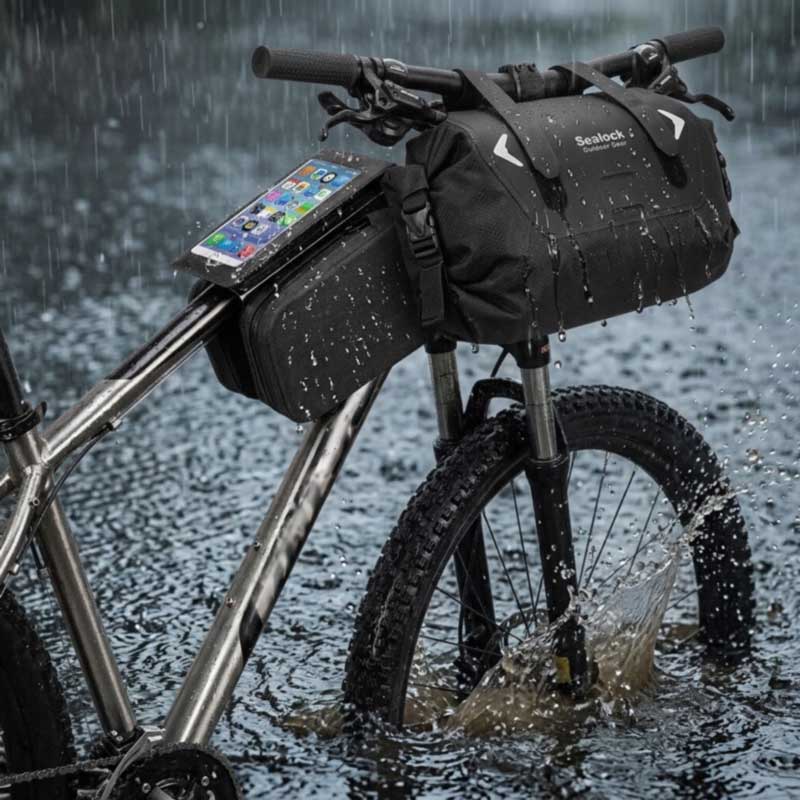 Vodotěsné brašny na kolo — RF svařované, IPX6 | OEM, MOQ 200